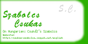 szabolcs csukas business card